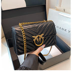Ladies' Chain Bag Crossbody Bag Elegant Fashion Versatile Shoulder Bag Embroidered Small Square Bag