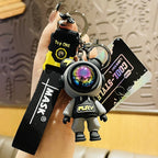 Net Red Couple Lightning Bear Keychain Girls Exquisite Cute Schoolbag Pendant Doll Boys Car Key Ornament