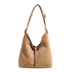 Matte Retro Women's Large Capacity Shoulder Bag, Casual Everyday Tote with Premium Texture