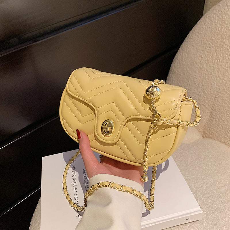 Phone Bag New Fashion Women's Bag Lingge Small Fresh Chain Bag Summer Underarm Shoulder Women's Bag Mobile Phone Bag