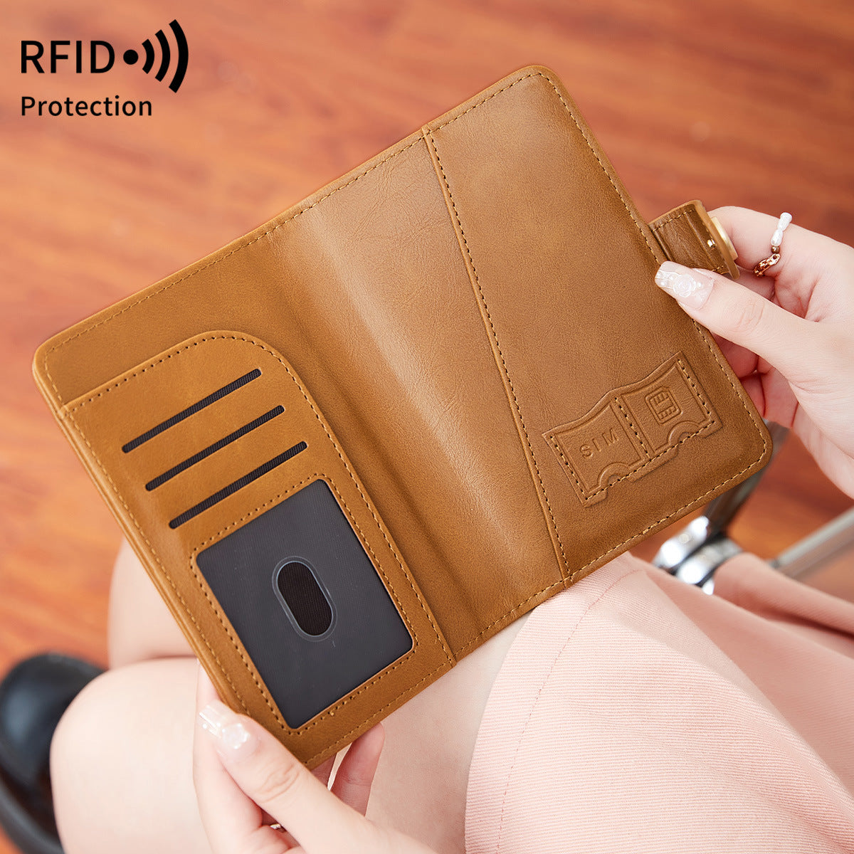 Travel passport bag simple and portable multifunctional passport holder document storage protective cover