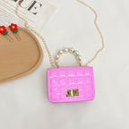 Children's Bag Pearl Tote Bag Princess Bag Mini Pearl Tote Bag Cute Girl Bag Ribbed Bag