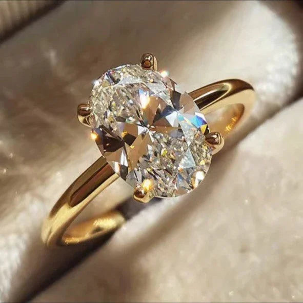 S925 1 Carat Oval Diamond Ring