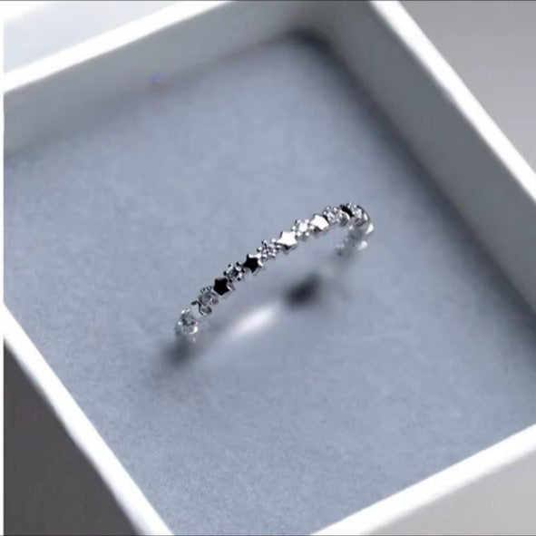S925 Star with Clear Cubic Zirconia Delicate Ring NYSHK