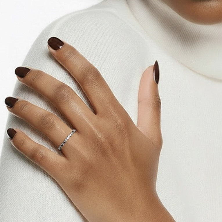 S925 Star with Clear Cubic Zirconia Delicate Ring NYSHK