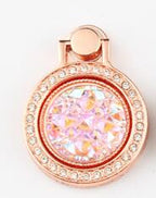 UVR Round Metal Diamond Finger Ring Smartphone Stand Holder Mobile Phone Holder Stand For iPhone Huawei All Smart Phone Sticker