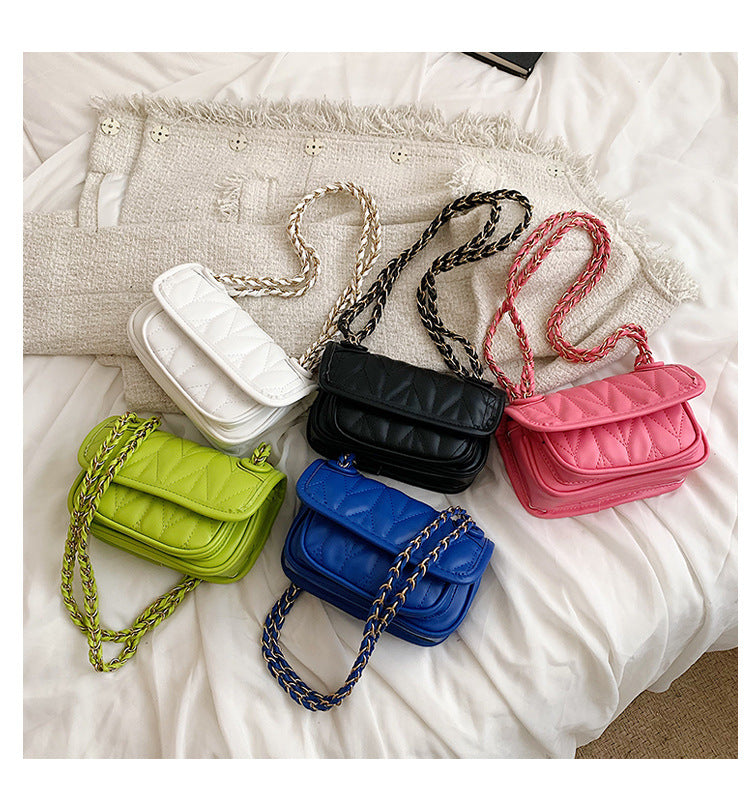 Fashion Chain Bag Women's Bag Small Fresh Rhombus Messenger Bag Mini Mobile Phone Lipstick Bag Trendy Bag
