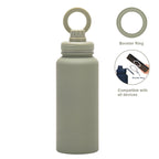 Magnetic Phone Holder Outdoor Large Capacity 1L Wide-Mouth Insulated Stainless Steel Sports Water Bottle