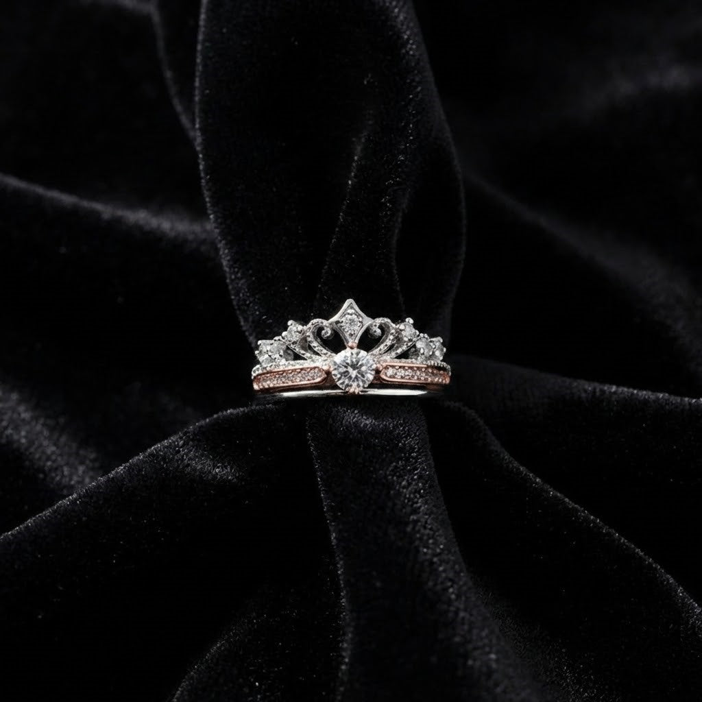 S925 Silver Crown Dual Wear Adjustable Ring NYSHK