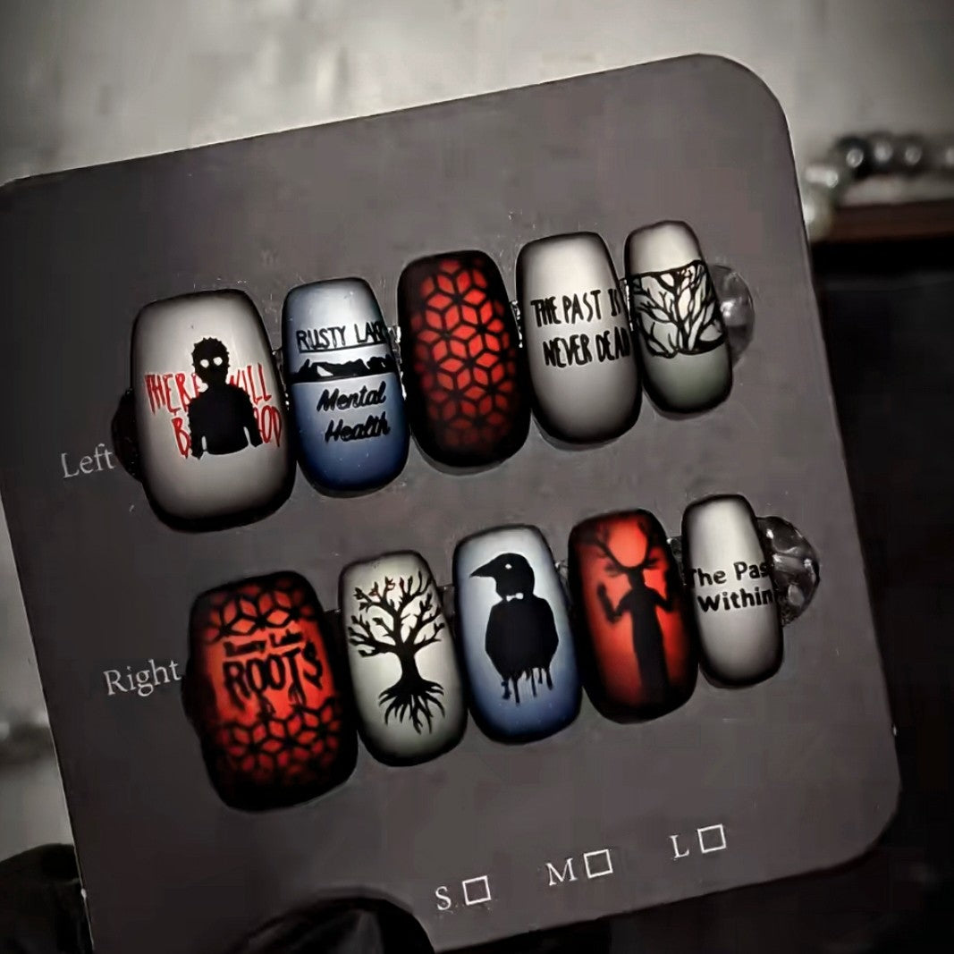 Wearing Armor Dark Dead Tree Crow Nail Patch