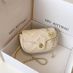 Phone Bag New Fashion Women's Bag Lingge Small Fresh Chain Bag Summer Underarm Shoulder Women's Bag Mobile Phone Bag