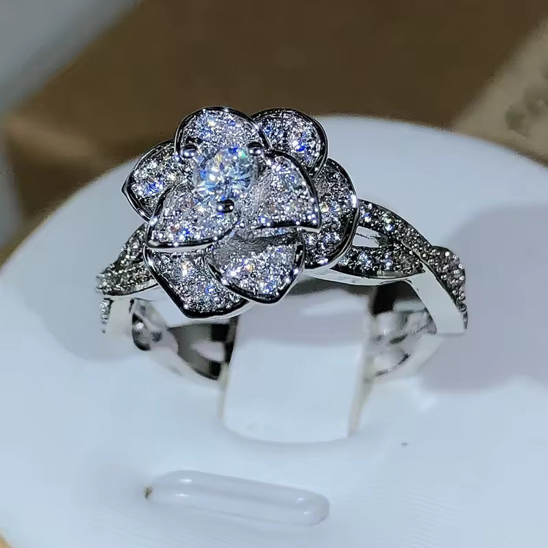 S925 Intertwined Rose Elegance Ring