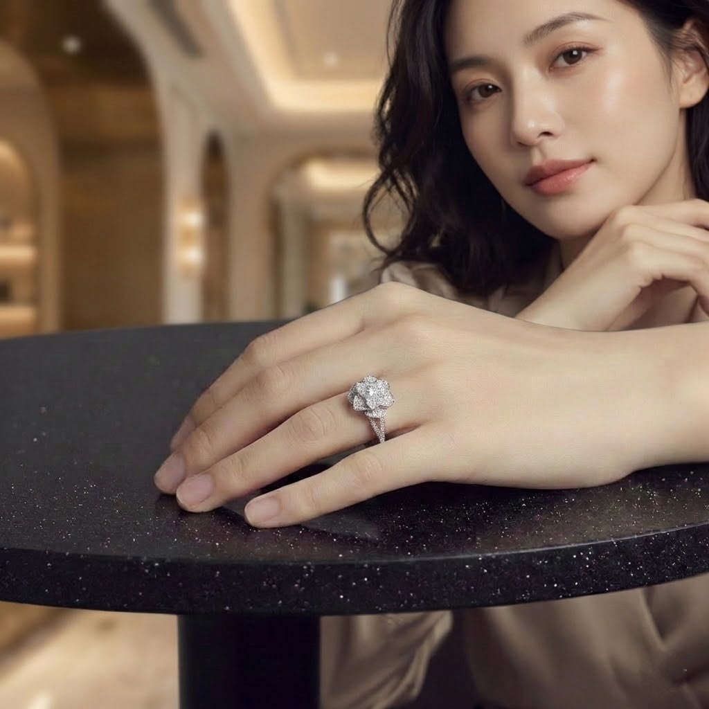 S925 Intertwined Rose Elegance Ring