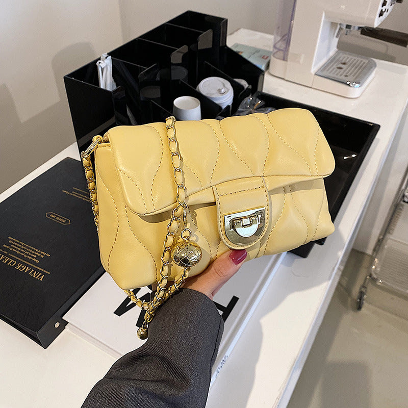 Small Fresh Bag Women's New Rhombus Chain Bag Fashion Lady Style Shoulder Bag Soft PU Messenger Bag