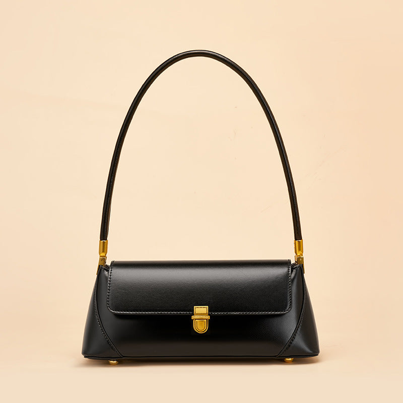 Small French Style women's genuine leather underarm bag