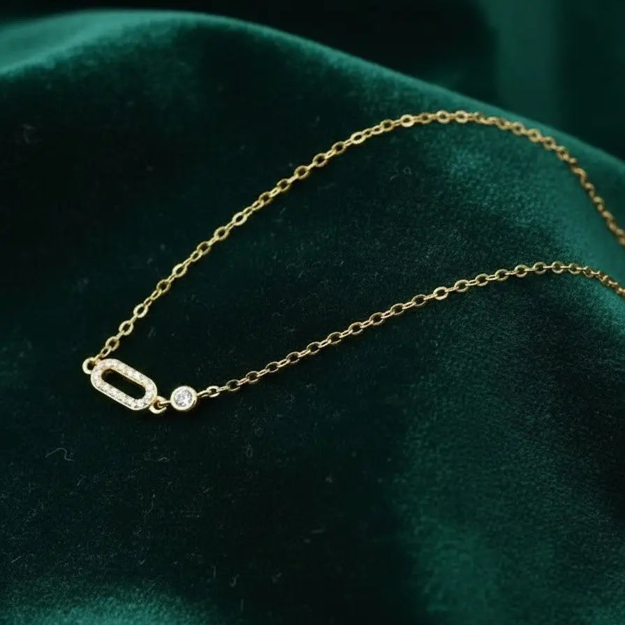 Sterling Silver Bracelet with 14K Gold Plating – Geometric Long Design - NYSHK