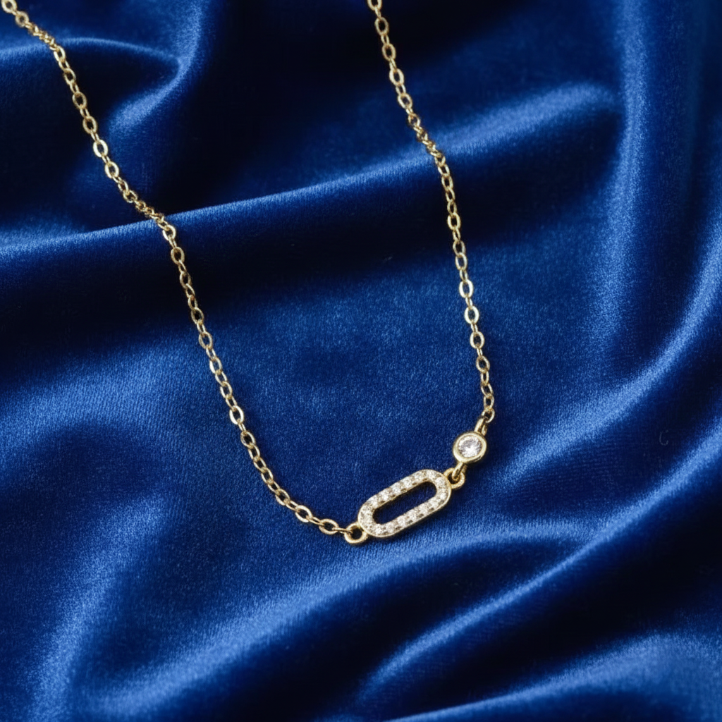 Sterling Silver Bracelet with 14K Gold Plating – Geometric Long Design NYSHK