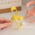 Ins Wind Stool Folding Mobile Phone Bracket Creative Desktop Multi-Function Mobile Phone Bracket Macaron Lazy Bracket