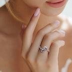 Double Stone Open Band Ring — 925 Sterling Silver & AAA Cubic Zirconia