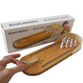Mini Bowling Table Games Wooden Children's Educational Innovative Toys Solid Wood Parent-Child Fun Ball