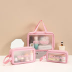 Cosmetic Bag Toiletry Bag Portable Wash Bag Letter Organizer Ins Transparent Storage Bag