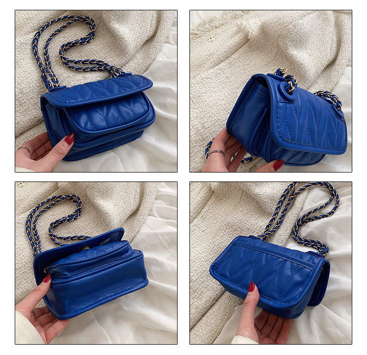 Fashion Chain Bag Women's Bag Small Fresh Rhombus Messenger Bag Mini Mobile Phone Lipstick Bag Trendy Bag