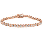 3mm Copper-Embedded Zirconia Bracelet Fashion Creative Round Bead Tennis Bracelet INS Style