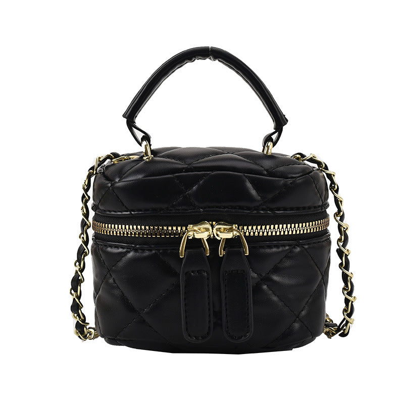 Mobile Phone Bag Summer New Women's Bag Chain Rhombus Messenger Bag Fashion Small Bag Hand-Held Lipstick Bag Women