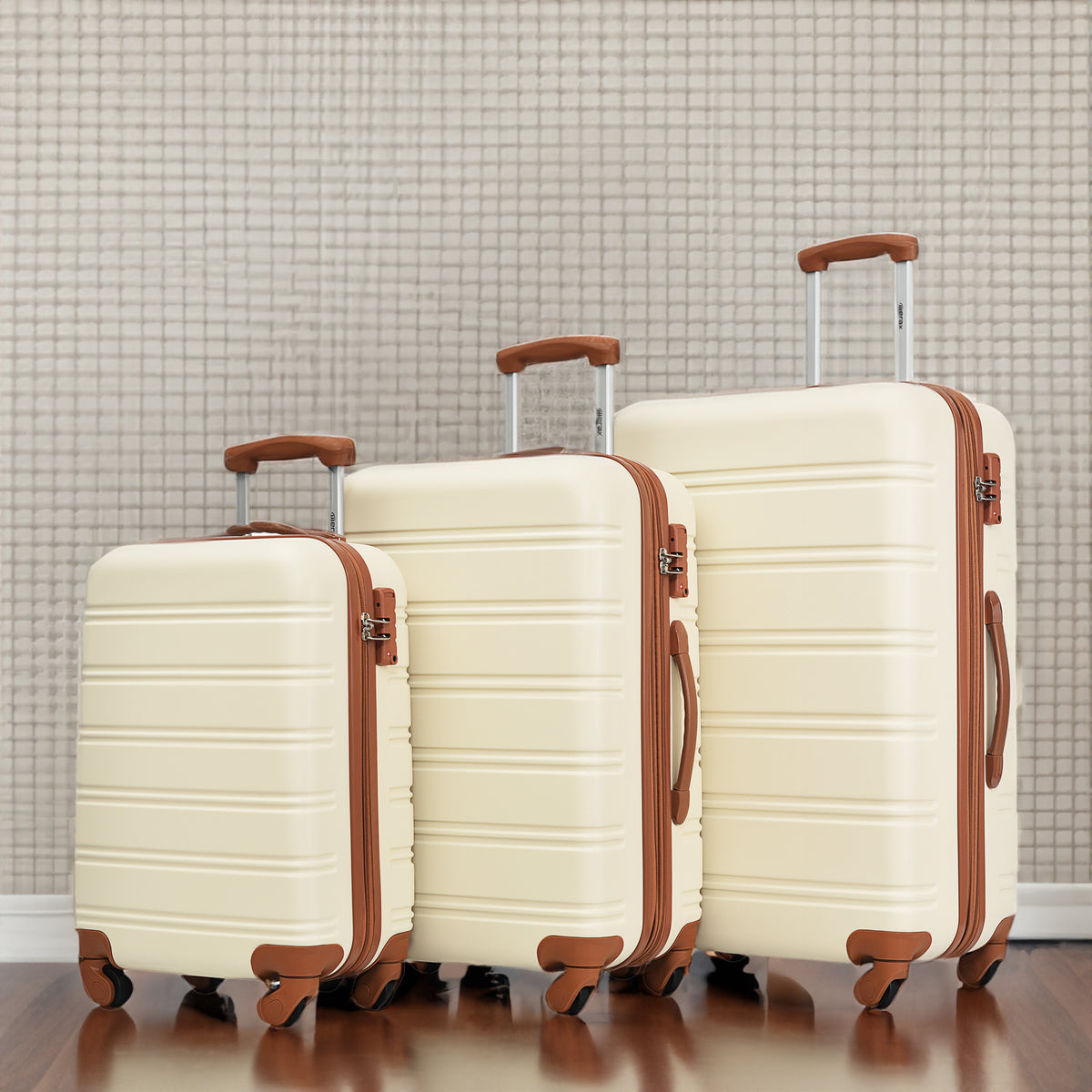 3 Piece Luggage Set Hardside Spinner Suitcase