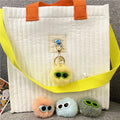 Ugly Cute Plush Key Chain Little Monster Bag Pendant Pearl Hair Ball Doll Car Key Chain Small Gift