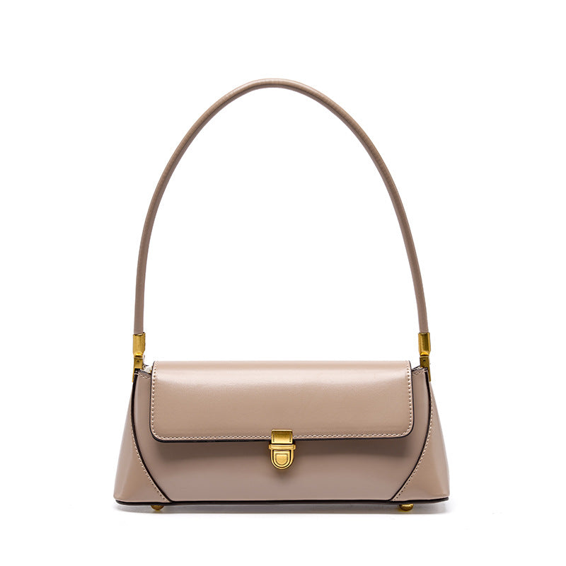 Small French Style women's genuine leather underarm bag