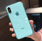 Anti shock Non slip Plain Cases For iPhone XS Max XR XS X 6 6s 7 8 Plus Hot Clear Transparent Soft TPU Phone Back Cover