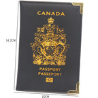 Canadian passport clip with copper feet and metal corners lightweight travel passport cover