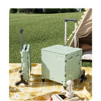 Folding Utility Cart with Lid – Rolling Storage Wagon for Shopping, Travel & Outdoor Activities