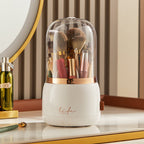 Luxury Wind Makeup Brush Storage Bucket Dust-Proof Lipstick Eyebrow Pencil Cosmetics Storage Box Rotating Brush Barrel