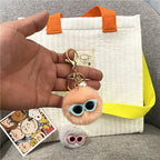Ugly Cute Plush Key Chain Little Monster Bag Pendant Pearl Hair Ball Doll Car Key Chain Small Gift