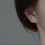 S925 Zircon Arc Fashion Stud Earrings NYSHK