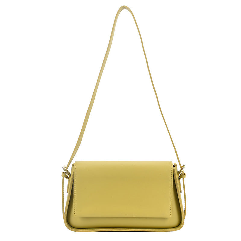Shoulder Bag Fashion Women's Bag New Solid Color PU Small Square Bag Trendy Simple Armpit Messenger Bag