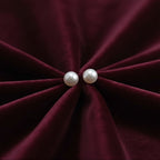 8mm Sterling Silver Freshwater Pearl Stud Earrings NYSHK