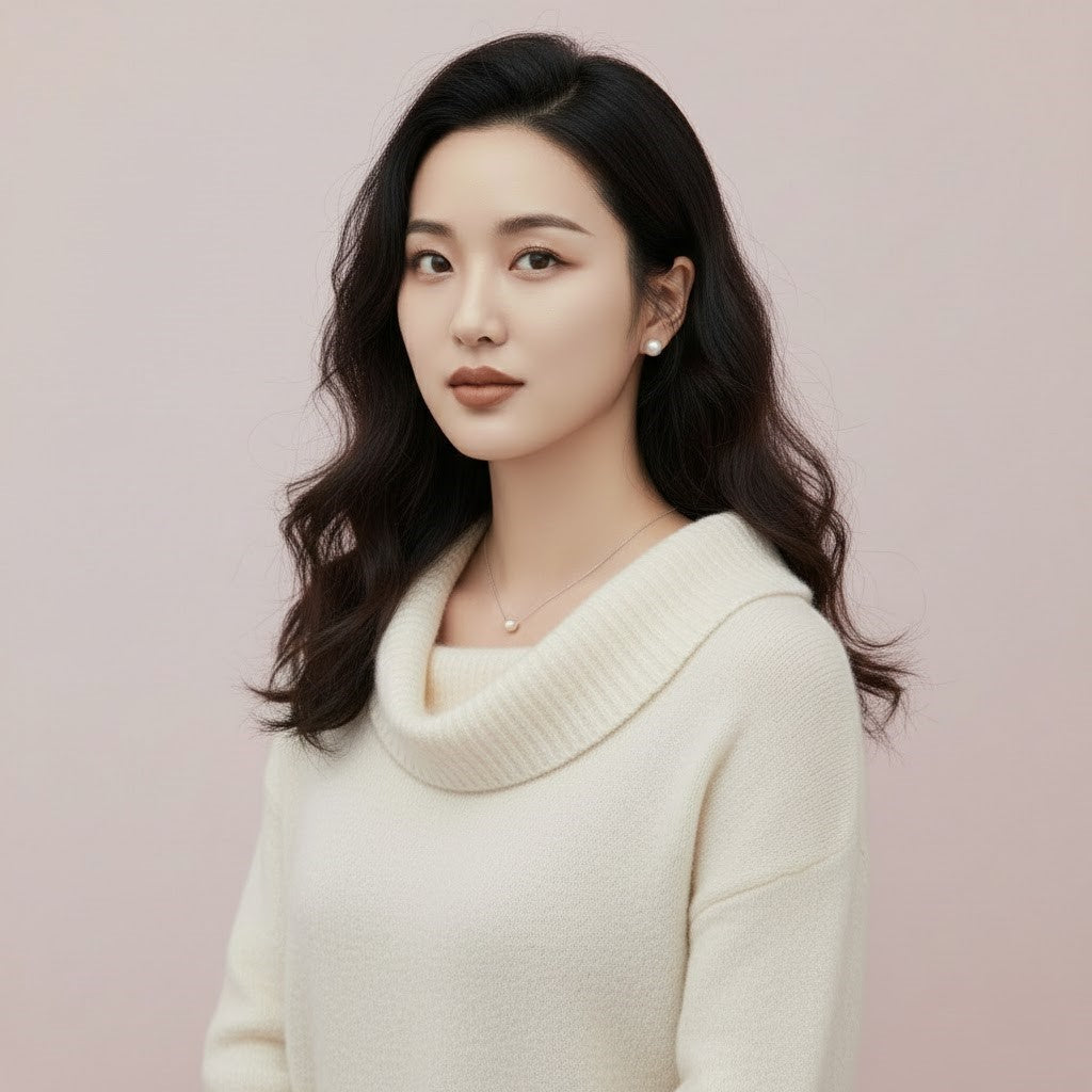 8mm Sterling Silver Freshwater Pearl Stud Earrings NYSHK