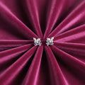 S925 Purple Butterfly Zircon Korean Style Stud Earrings NYSHK