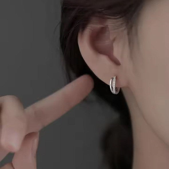 S925 Sterling Silver Hoop Earrings NYSHK