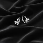 S925 Butterfly Zirconia Small Hoop Earrings NYSHK