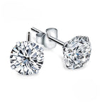 S925 Cubic Zirconia Stud Earrings – 7mm
