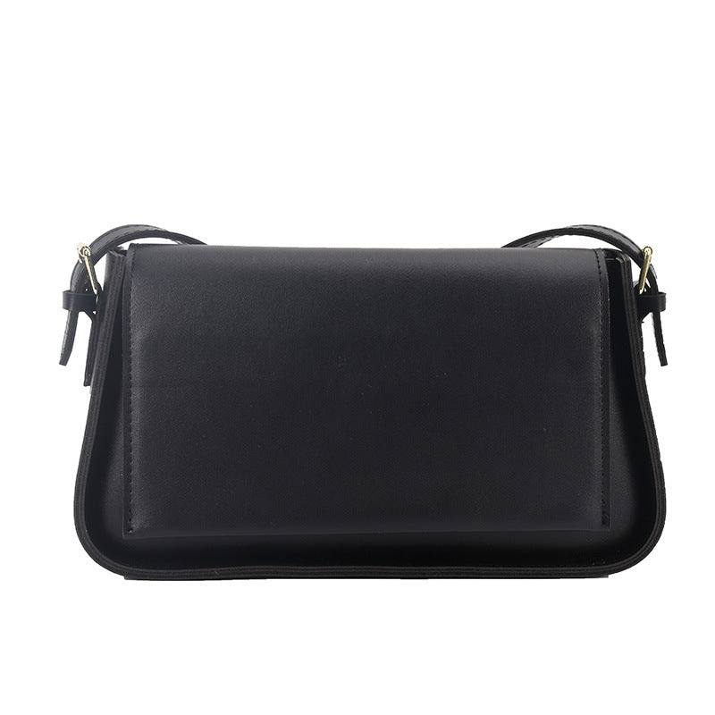 Shoulder Bag Fashion Women's Bag New Solid Color PU Small Square Bag Trendy Simple Armpit Messenger Bag