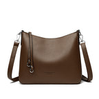 Fashionable Versatile Genuine Leather Women's Shoulder Crossbody Handheld Bag
