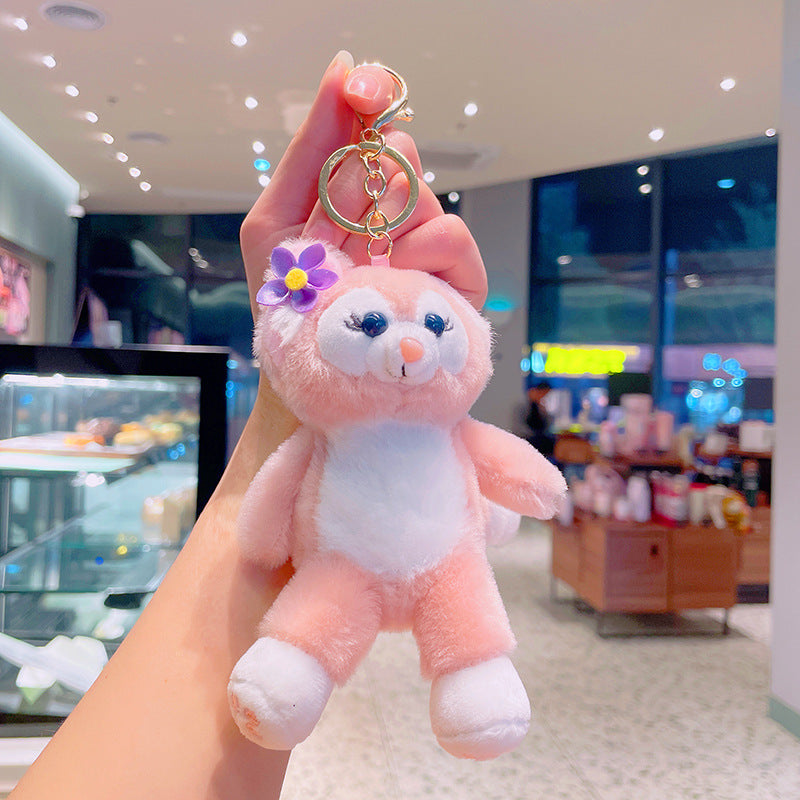 Lingna Belle Plush Key Chain Bag Doll Doll Bag Pendant Cute Couple Cartoon Pendant Key Chain