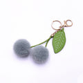 Fruit Key Chain Car Cute Cherry Bag Key Chain Fur Ball Plush Doll Cartoon Pendant Creative Accessories
