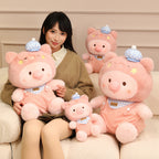 Cute Overalls Star Pig Plush Toy, Soft Comforting Doll for Kids, Adorable Pig Stuffed Animal Gift for Children