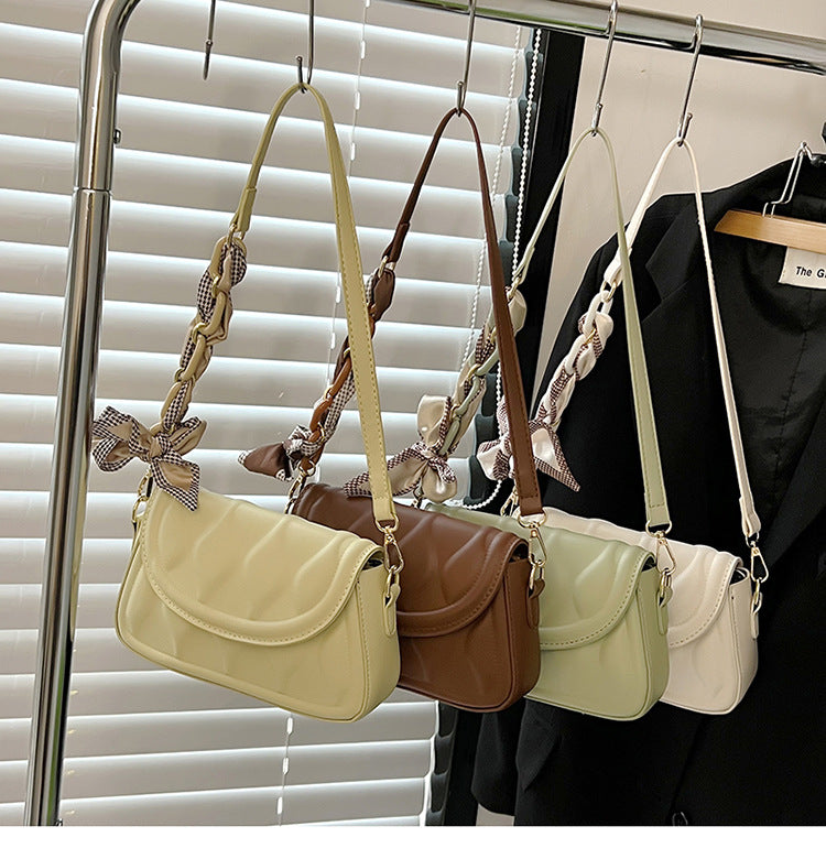New Bag Shoulder Small Square Bag PU Texture Bag Women's Small Fresh Chain Messenger Bag Trendy Underarm Bag